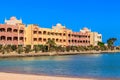 View of Red sea coast on beach in Hurghada, Egypt Royalty Free Stock Photo