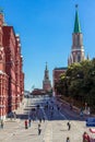 View of Red square through the Kremlin passage Royalty Free Stock Photo