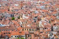 View of the red tiled roofs of the city of Venice in Italy Royalty Free Stock Photo