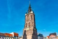 View of Red Tower, Roter Turm, in Halle Saale, Germany