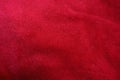 View of red velour fabric from above Royalty Free Stock Photo