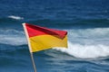 RED AND YELLOW LIFEGUARD FLAG