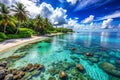 Reef beach. A reef in the ocean Royalty Free Stock Photo