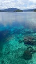 View on the reef, transparency of the water, small islands, school of fish Royalty Free Stock Photo