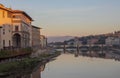 View of the Ponte Santa Trinita bridge-Florence, Italy Royalty Free Stock Photo