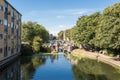 View of Regent's canal from a bridge near Broadway market