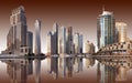 View of the region of Dubai