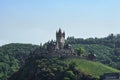 View on the Reichsburg castle in Cochem at Germany Royalty Free Stock Photo