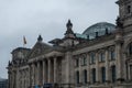 View of the Reichstag building in Berlin with its glass dome, which was designed by Sir Norman Foster Royalty Free Stock Photo