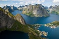 View from the reinebringen in norway Royalty Free Stock Photo