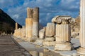 Remaining elements of State Agora columns in Ephesus, Turkey Royalty Free Stock Photo