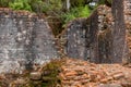 Remains of a residential building on a convict Island Tasmania Australia