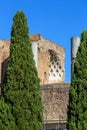 View of the remains of Temple of Venus and Roma on Forum Romanum, Rome, Italy