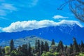 View of Remarkables mountain range in Queenstown, South Island, New Zealand Royalty Free Stock Photo
