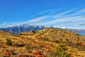 View of the Remarkables mountains in winter