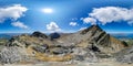 View from The Remarkables on Queenstown and Lake Wakatipu, South Island, New Zealand.