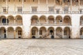 Renaissance courtyard of royal castle called Wawel in Cracow, Poland Royalty Free Stock Photo