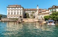 View of Renaissance palace on the Bella Island or Isola Bella, one of the Borromean Islands on the lake Maggiore in Verbania, Str Royalty Free Stock Photo