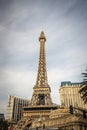 View on the replica of Eiffel Tower at Paris Hotel & Casino. Las Royalty Free Stock Photo