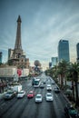 View on the replica of Eiffel Tower at Paris Hotel & Casino. Las Royalty Free Stock Photo