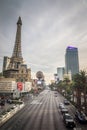 View on the replica of Eiffel Tower at Paris Hotel & Casino. Las Royalty Free Stock Photo