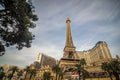 View on the replica of Eiffel Tower at Paris Hotel & Casino. Las Royalty Free Stock Photo