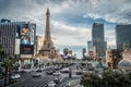 View on the replica of Eiffel Tower at Paris Hotel & Casino. Las Royalty Free Stock Photo