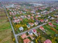 View residential area roofs urban quarter of city landscape on the Uzhhorod in Zakarpattya Royalty Free Stock Photo