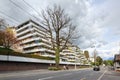 View of residential buildings on Haldenstrasse street. Town of Luzerne, Switzerland