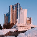 View of the residential complex and the Rook on the banks of the