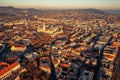 View of the residential districts of Budapest at sunset. Old Town Royalty Free Stock Photo