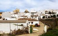 View of residential districts in spanish town. Olvera Royalty Free Stock Photo