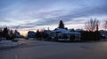 View of Residential Suburban Neighborhood Street in a modern city Royalty Free Stock Photo