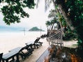 View from the resort of Redang Beach - Tropical Holiday Concept Royalty Free Stock Photo