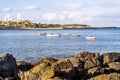 View of the resort town named Costa Teguise before sunset, Lanzarote, Canary Island, Spain Royalty Free Stock Photo