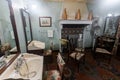 View of restored bathroom in Castle de Haar, Netherlands