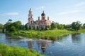 The view of the resurrection Cathedral in june, sunny day. Staraya Russa, Russia