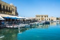 RETIMNO,CRETE, GREECE- JUNE- 26- 2017: View of the Retimno port, Crete, Greece Royalty Free Stock Photo