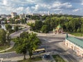 Revolution square from above in Lipetsk, Russia
