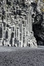 Reynisdrangar rock formation in Vik i Myrdal Royalty Free Stock Photo