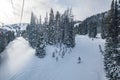 View from rhe gondola Sking in the Rockies