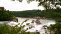 View of the Rhine Falls Rheinfall in Switzerland - one of the largest in Europe.