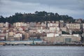 View from the Ria of the port of Vigo and the Castro in the city of Vigo, Galicia, Spain Royalty Free Stock Photo