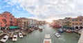 View from Rialto bridge on Grand canal in Venice Royalty Free Stock Photo