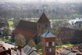 Danish Royal Ribe town seen from above. Royalty Free Stock Photo