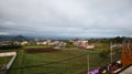 View of rice fields in Batu, Malang, Indonesia in the afternoon