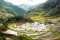 View of the rice terraces and Batad village. UNESCO list Royalty Free Stock Photo