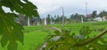 A view at ricefield and between mountains Royalty Free Stock Photo