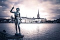 View of Riddarholmen from Stockholm City Hall, Sweden Royalty Free Stock Photo