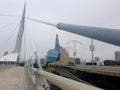 View from Riel Esplanade in Winnipeg, Manitoba, Canada